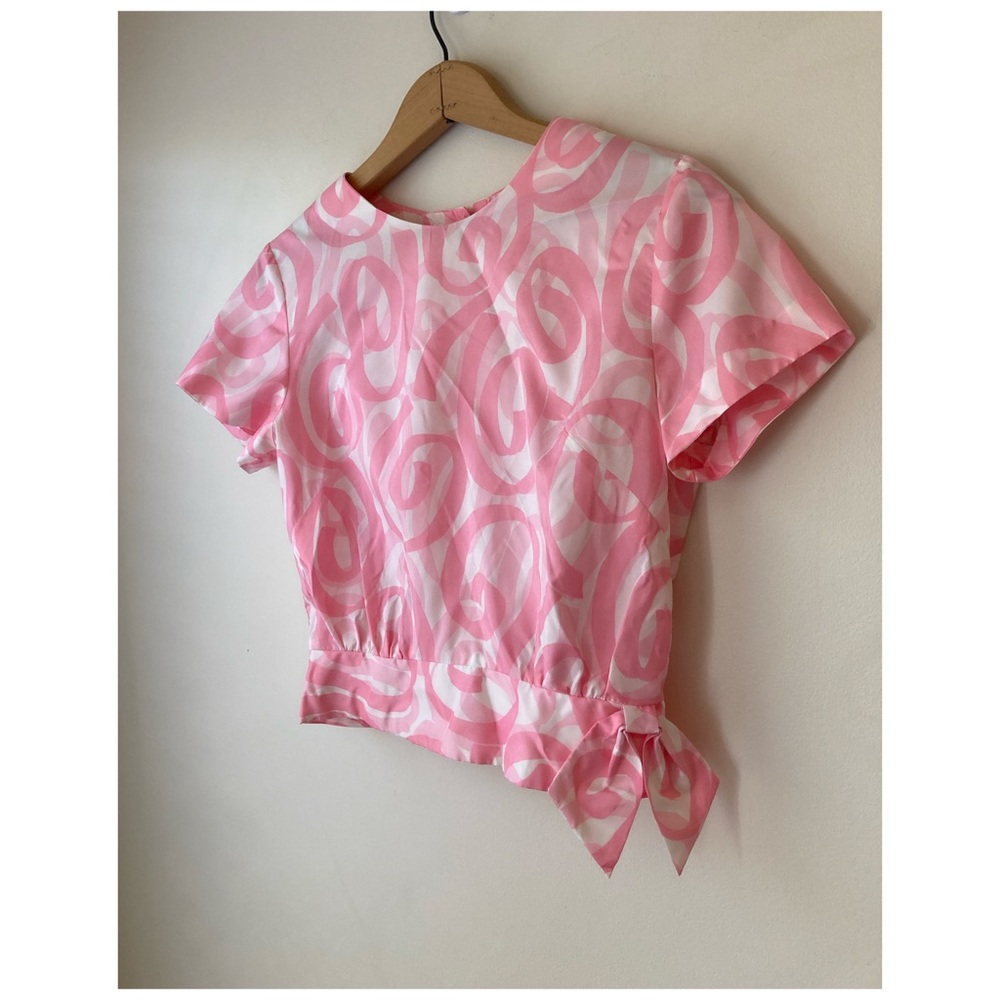 Vintage 50/60s crop blouse that buttons down the back
